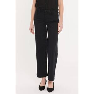 NWT NYDJ Teresa Wide Leg‎ Ankle Black Jeans 28W